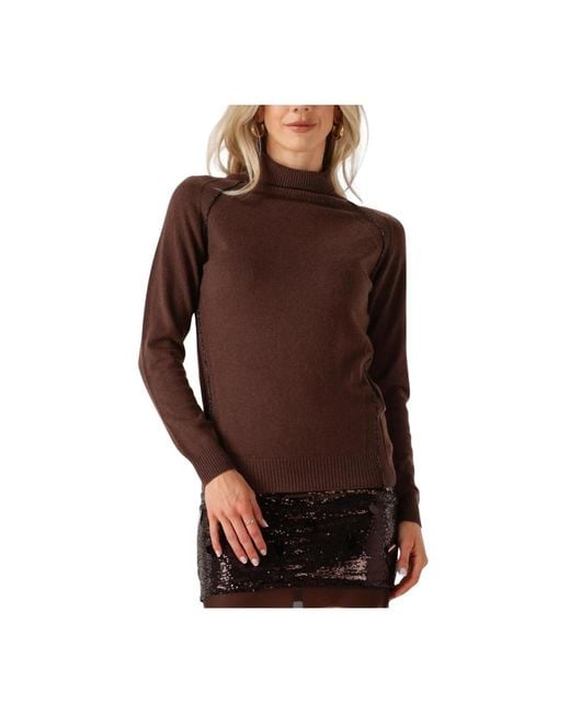 Silvian Heach Brown Brauner Rollkragenpullover