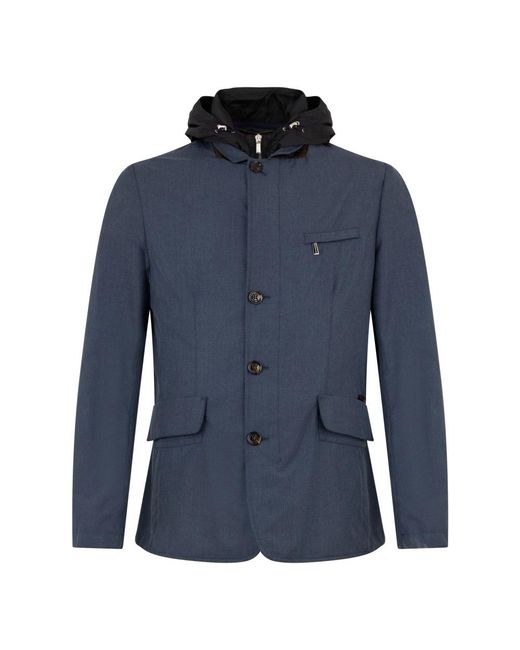 Moorer Jassen ,Blauw ,Denim Rodne Jacket in het Blue voor heren