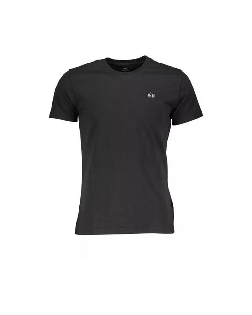 La Martina Es Baumwoll-T-Shirt mit gesticktem Logo in Black für Herren