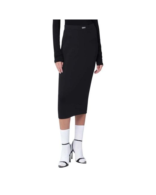 Off-White c/o Virgil Abloh Black Midi Skirts