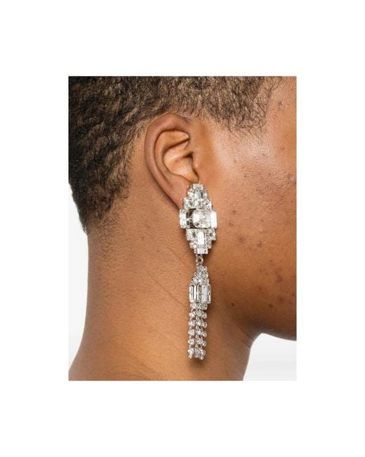 Alessandra Rich White Earrings
