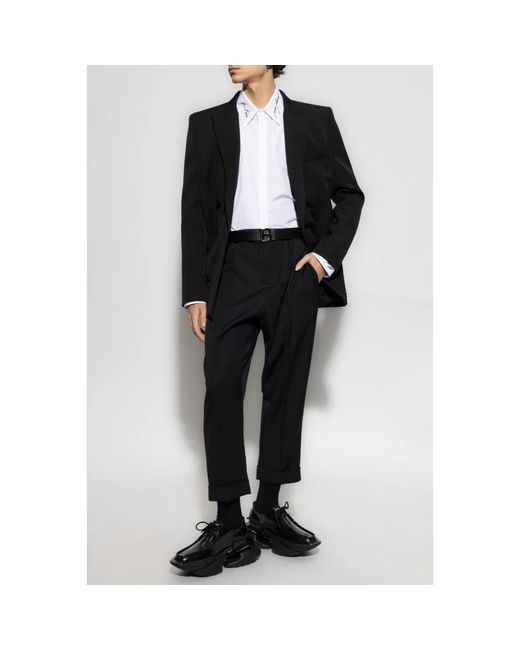 Balmain Wollen Broek in het Black voor heren