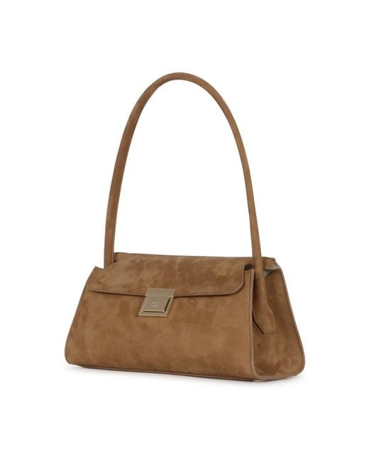 AMI Brown Shoulder Bags