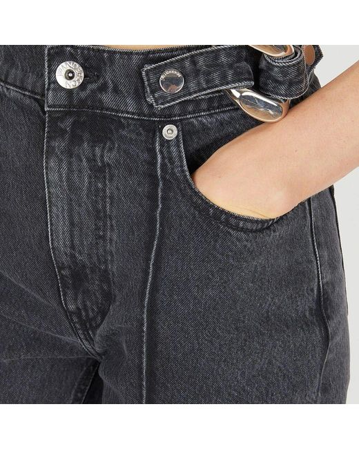 J.W. Anderson Blue Chain Link Slim Fit Jeans