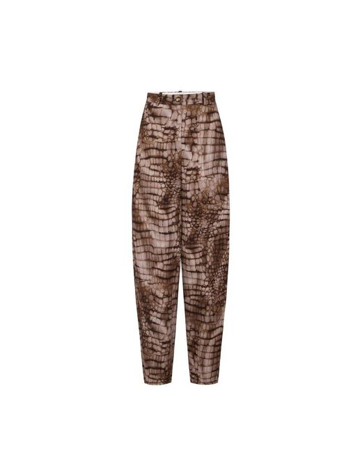 Elisabetta Franchi Brown Tapered Trousers