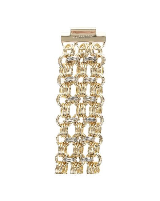 Liviana Conti Natural Gold & silber metall mesh armband