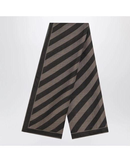 Fendi Black Silk Scarves for men