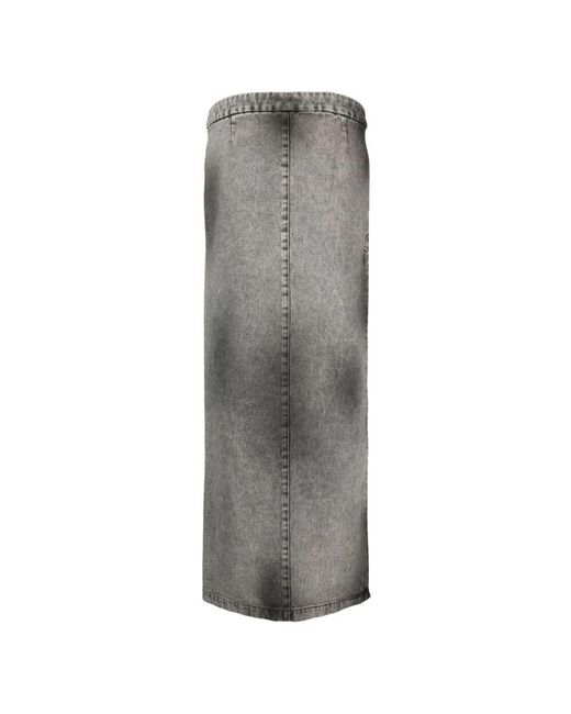 ALESSANDRO VIGILANTE Gray Denim Skirts