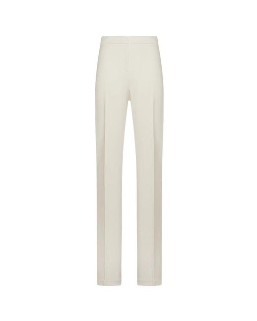 Pantalones blancos hulka con pliegue prensado Pinko de color White