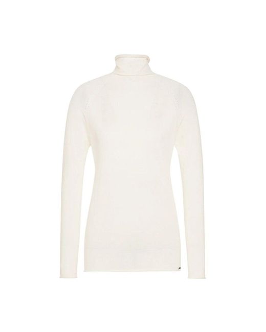 Kiton White Kaschmir polo-neck pullover