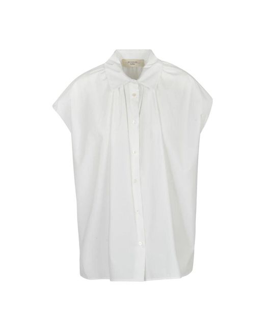 Weekend by Maxmara White Popeline Hemd Mit Spitzkragen