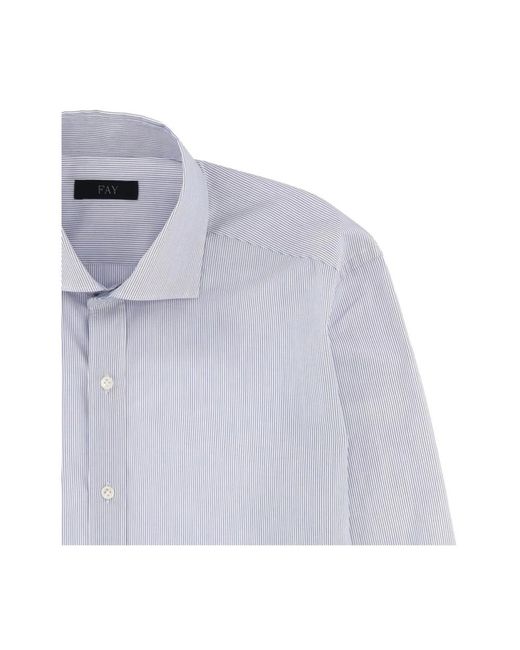 Fay Blue Formal Shirts for men