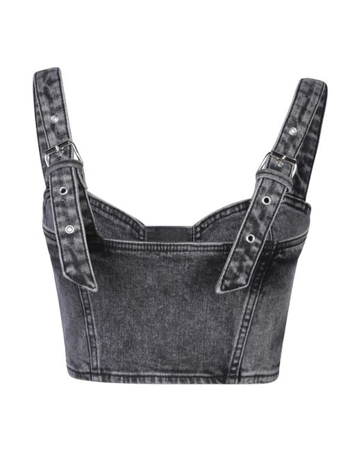 7 For All Mankind Gray Sleeveless Tops