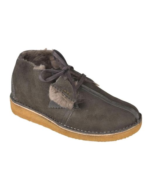 Clarks Gray Ankle Boots