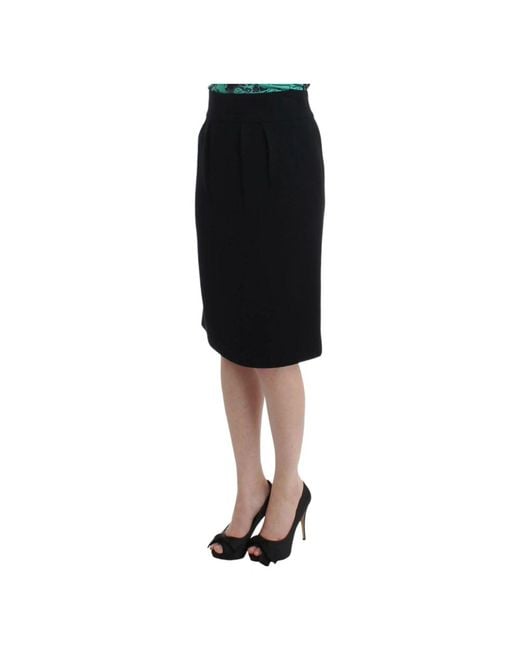Roberto Cavalli Black Pencil Skirts