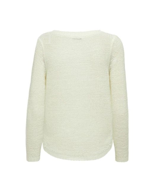 ONLY White Weiße Strickpullover Onlmara Life