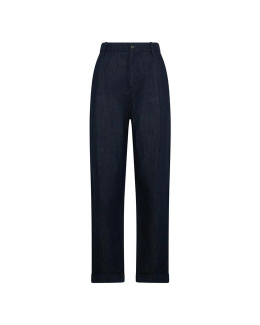 Moorer Cropped Denim Broek in het Blue