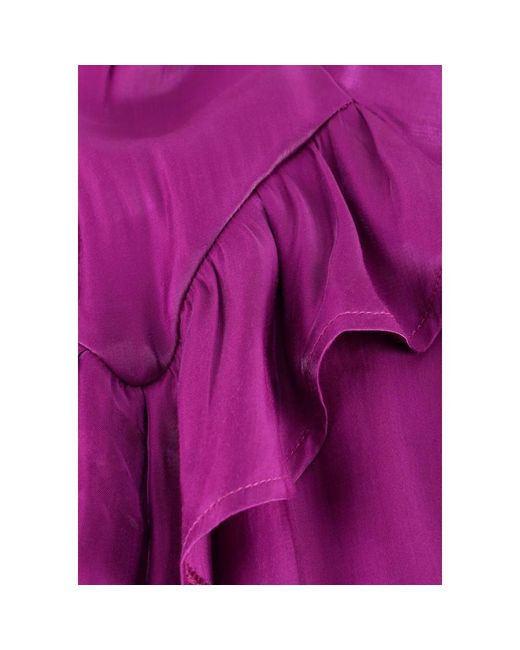 Jansen Amsterdam Overhemden ,Paars ,Polyester Blouse Bliss in het Purple