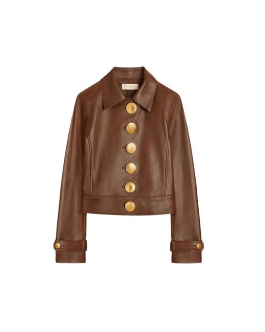 Tory Burch Brown Leather Jackets