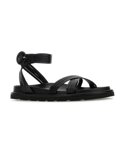 Gianvito Rossi Black Flat Sandals