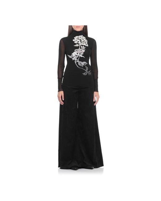 Long Sleeve Tops D.exterior de color Black