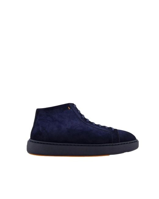 Santoni Dump High Sneaker in het Blue voor heren