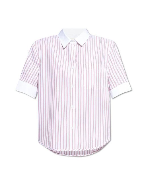 Marni Purple Gestreiftes hemd