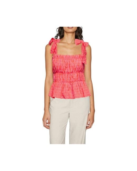 Naf Naf Pink Sleeveless Tops