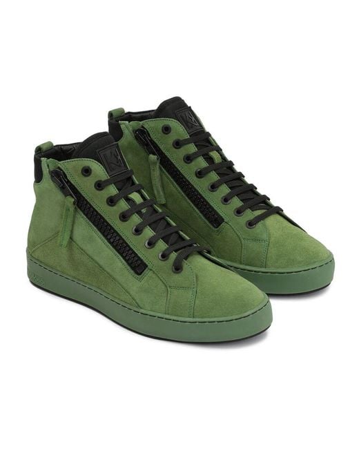 Kazar Grüne Wildleder High-Top Sneakers in Green für Herren