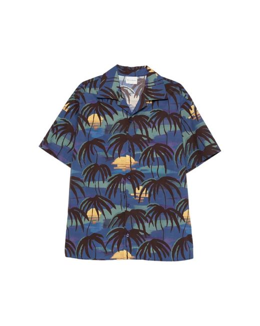 Drole de Monsieur Blue Short Sleeve Shirts for men