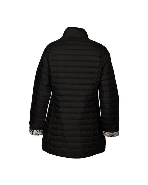 Danwear Jassen ,Zwart ,Polyester Omkeerbare Zwarte Jas Met Opstaande Kraag in het Black