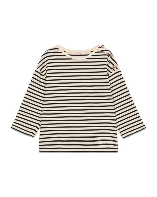 Long Sleeve Tops Oltre de color Black