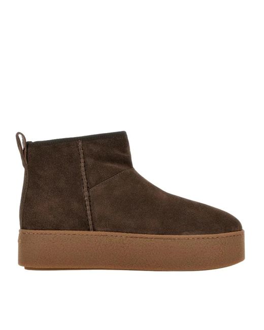 Hogan Brown Stilvolle Ankle Boots Mit Leichter Sohle