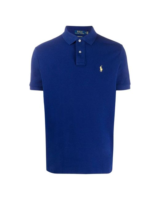 Ralph Lauren Slim fit baumwoll polo shirt in Blue für Herren