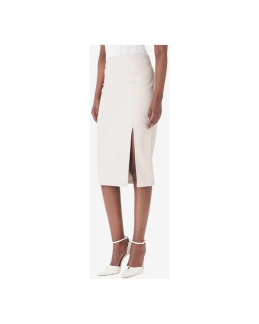 Rinascimento White Leather Skirts