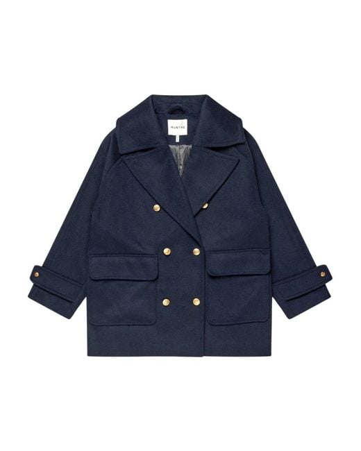 Munthe Blue Double-Breasted Coats