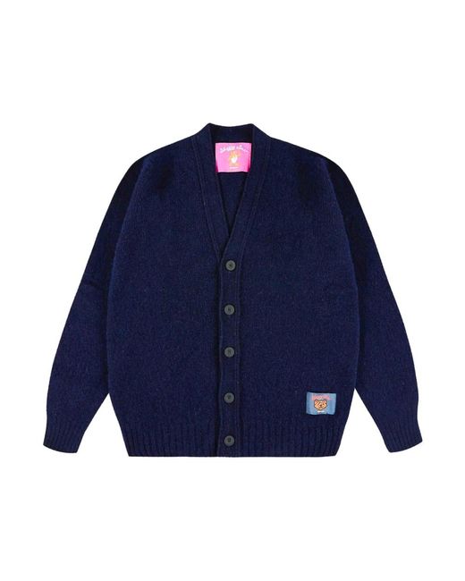 Howlin' By Morrison Truien & Vesten ,Blauw ,Wol Shaggy Bear Cardigan in het Blue voor heren
