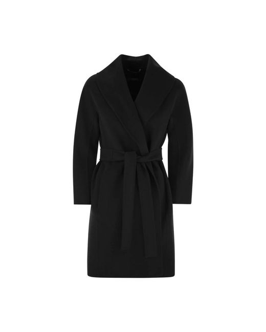 Max Mara Black Belted Coats
