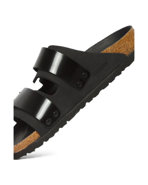Birkenstock Black Schwarze nubuk sandalen