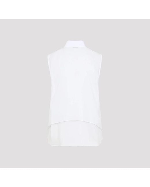 Peserico White Sleeveless Tops