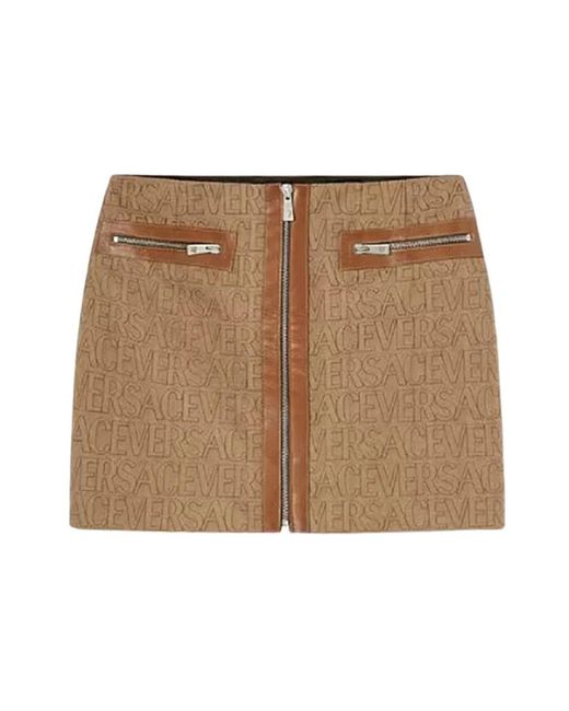 Versace Brown Short Skirts