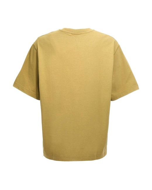 Maison Kitsuné Bold Fox Head T-Shirt Met Ronde Hals in het Yellow voor heren