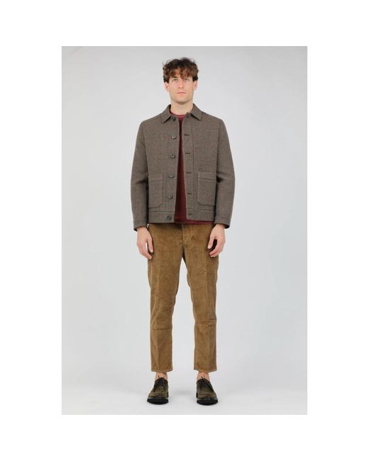 Circolo 1901 Jassen ,Bruin ,Wol Houndstooth Werkjas in het Brown voor heren
