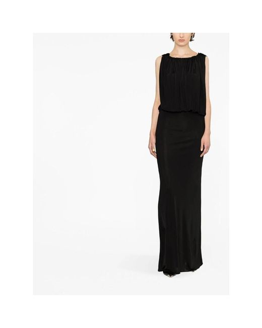 Saint Laurent Black Maxi Dresses