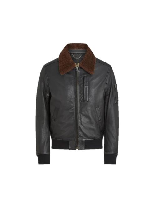 Belstaff Black Alstone Jacket Lamb Leather /earth Brown 48 for men