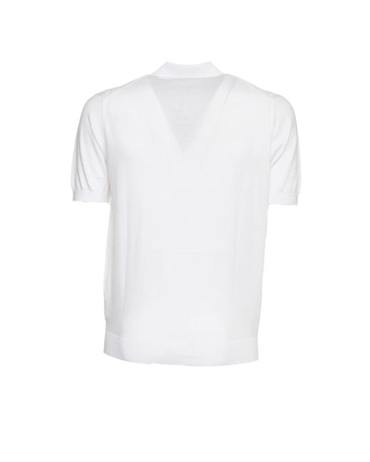 Fedeli White V-Neck Knitwear for men
