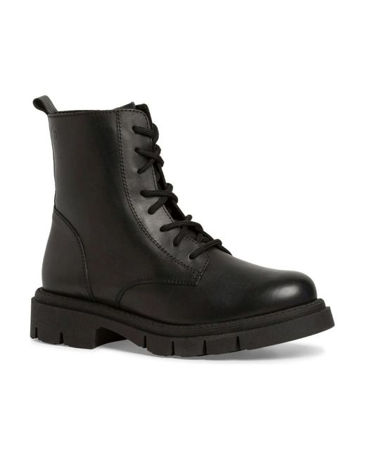 Tamaris Black Lace-Up Boots
