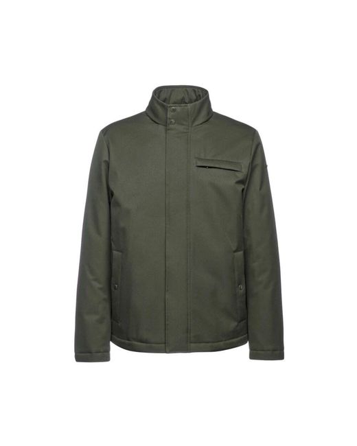 Geox Atmungsaktiver Polyester Mantel Vincit Short in Green für Herren