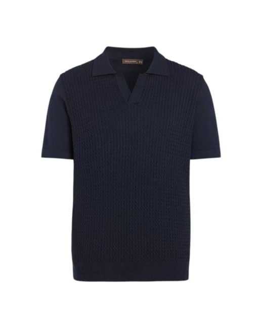 Oscar Jacobson Blue Polo Shirts for men
