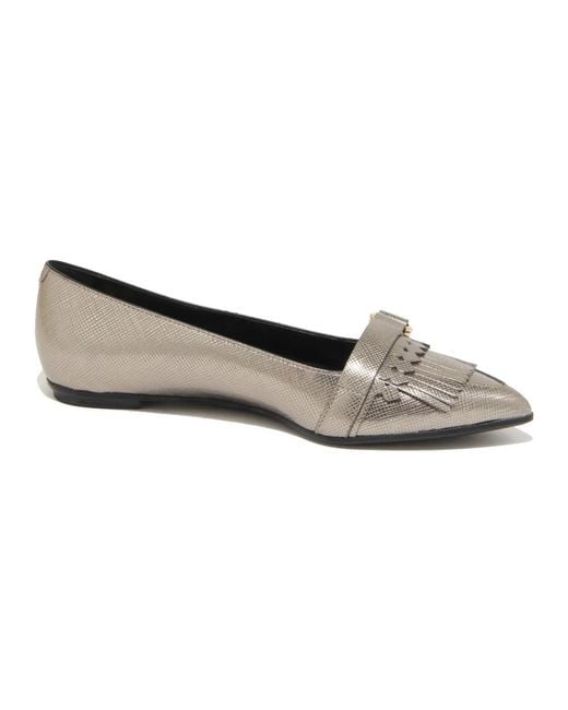 Tod's Gray Ballerina Shoes